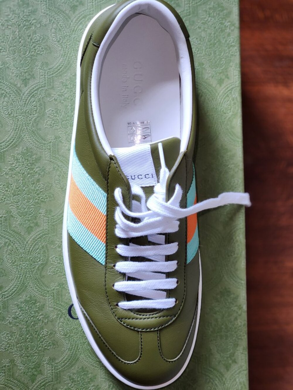 NIB Gucci G74 Web Low sneakers G 8.5 US 9